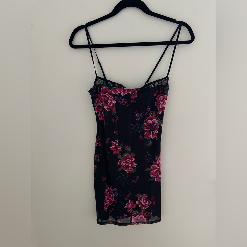 Revolve AFRM Black Floral Mini Dress NWT - Picture 7 of 12